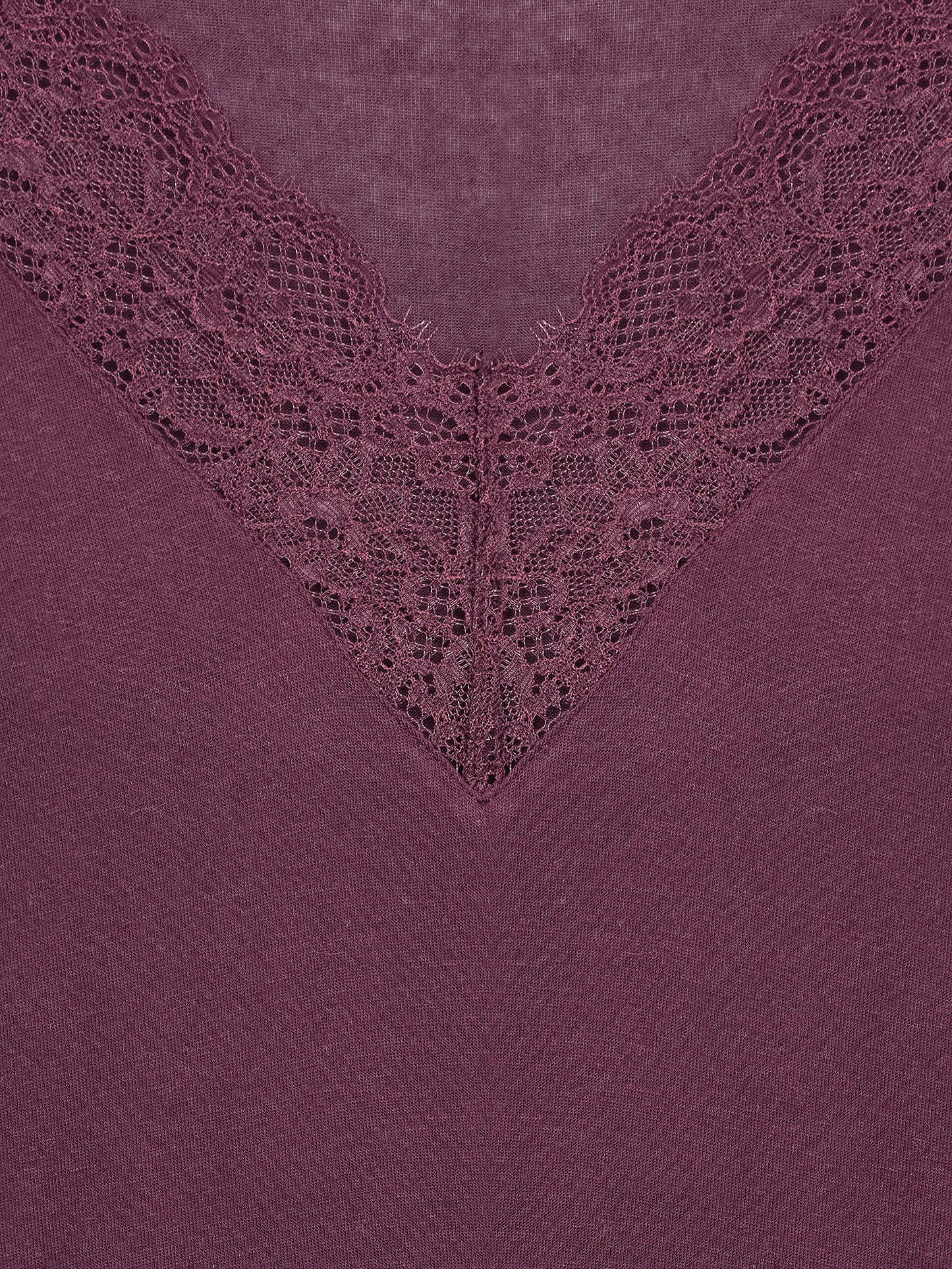 Cashmere LightWeight Blouse - Shirt for Women Lace Trim Micro Modal & – Soft Stretch Long Sleeve Top - Plum
