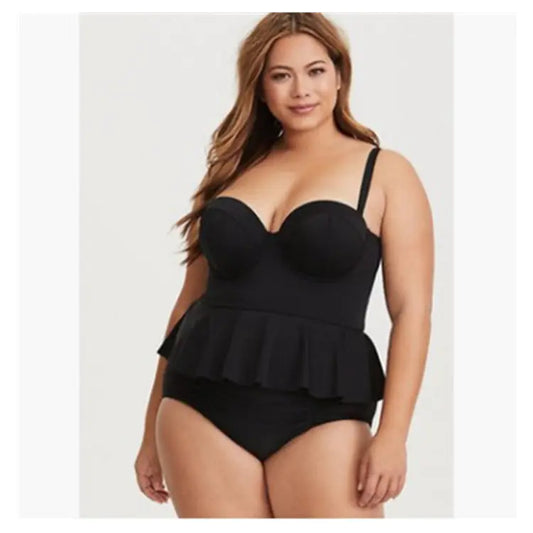 Plus Size Sexy Two-Piece Bikini Swimsuit