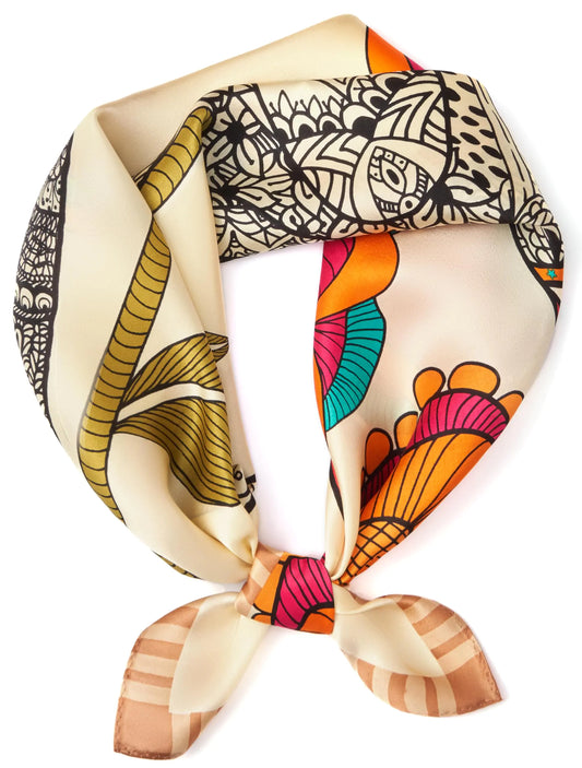 MurierSilk 100% Mulberry Silk Scarf for Women Silk Head scarf for Hair Small Scarf 21"x21"for BagSilk Satin Square Scarf for Women Bandana Neck Scarf Headscarf Neckerchief