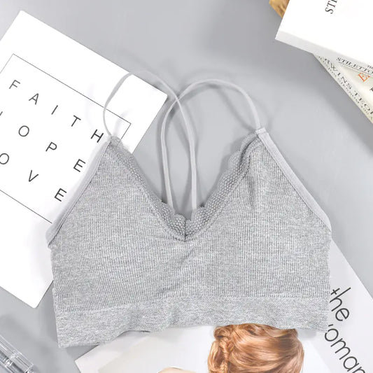 Thin Cross Back Yoga Sports Bra