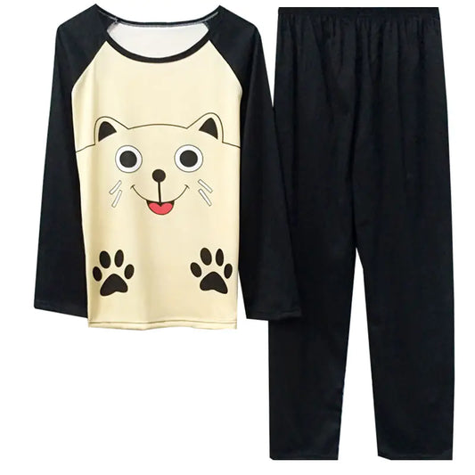 Cute Cartoon Long Sleeve Pajama Set for Women